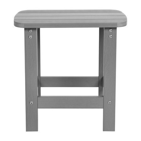 Flash Furniture 2 Modern Gray Adirondack Rockers & Side Table JJ-C14709-2-T14001-GY-GG